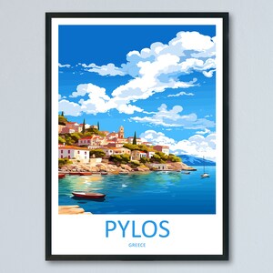 Pylos Travel Print Wall Art Pylos Wall Hanging Home Decoration Pylos Gift Art Lovers Wall Art Print Pylos Print