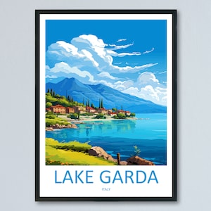 Lake Garda Travel Print Wall Art Lake Garda Wall Hanging Home Decoration Lake Garda Gift Art Lovers Wall Art Print Art Lake Garda Travel Art