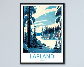 Lapland Travel Print Lapland Home Décor Finland Island Art Print Lapland Wall Print For Finland Gift Wall Hanging Lapland Artwork Décor