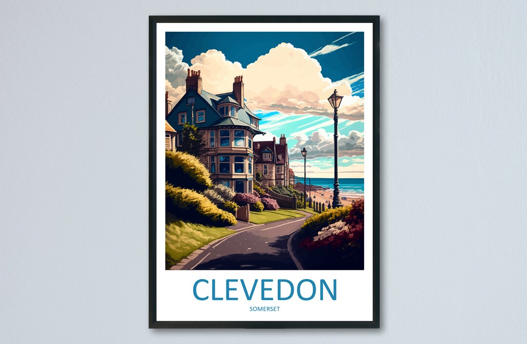 Clevedon Travel Print Wall Art Clevedon Wall Hanging Home Etsy UK