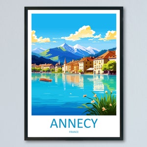 Annecy Travel Print Wall Art Annecy Wall Hanging Home Decoration Annecy Gift Art Lovers Wall Art Print Art Annecy Wall Hanging Poster Annecy