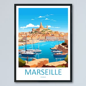 Marseille Print Marseille Home Decor Cityscape Art Print Marseille Wall Art for Travel Enthusiast Gift Wall Hanging Marseille France Poster