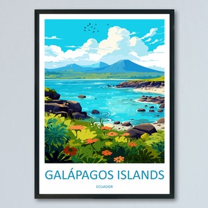 Galápagos Islands Travel Print Wall Art Galápagos Islands Wall Hanging Home Décor Galápagos Islands Gift Art Lovers Ecuador Art Lover Gift