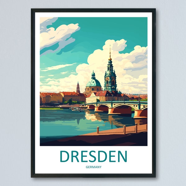 Dresden Travel Print Wall Art Dresden Wall Hanging Home Décor Dresden Gift Art Lovers Germany Art Lover Gift Dresden Wall Décor Print