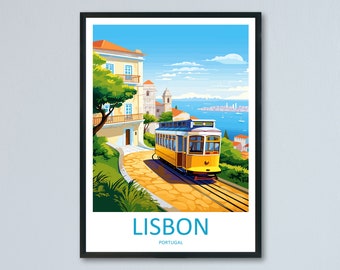 Lisbon Travel Print Wall Art Lisbon Wall Hanging Home Décor Lisbon Gift Art Lovers Portugal Art Lover Gift Lisbon Poster