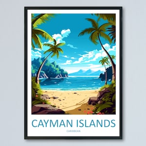 Cayman Islands Travel Print Wall Art Cayman Islands Wall Hanging Home Décor Cayman Islands Gift Art Lovers Wall Art Caribbean