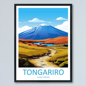 Tongariro Alpine Crossing Travel Print Wall Art Tongariro Alpine Crossing Wall Hanging Home Décor Tongariro Alpine Crossing Gift Art Lovers