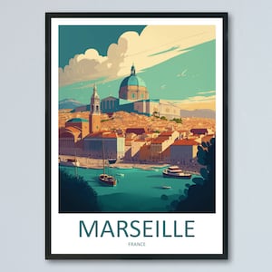 Marseille Print Marseille Home Decor Cityscape Art Print Marseille Wall Art for Travel Enthusiast Gift Wall Hanging Marseille France Poster