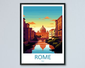 Impresión de viaje de Roma, arte de pared, colgante de pared de Roma, decoración del hogar, regalo de Roma, amantes del arte, regalo para amantes del arte de Italia, impresión de Roma, decoración de arte de pared de Italia