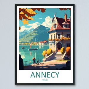 Annecy Travel Print Wall Art Annecy Wall Hanging Home Decoration Annecy Gift Art Lovers Wall Art Print Art Annecy Wall Hanging Poster Annecy