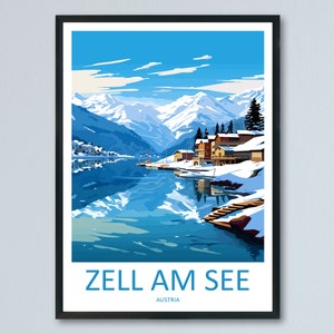 Zell Am See Print Salzburg Home Décor Zell Am See Art Print Zell Am See Wall Art for Travel Enthusiast Gift Wall Hanging Zell Am See Poster