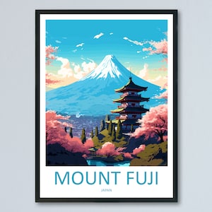 Mount Fuji Travel Print Wall Art Mount Fuji Wall Hanging Home Décor Mount Fuji Gift Art Lovers Art Lover Gift Japan Travel Gift