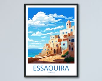 Essaouira Travel Print Wall Art Essaouira Wall Hanging Home Décor Essaouira Gift Art Lovers Morocco Art Lover Gift Wall Art Morocco Art