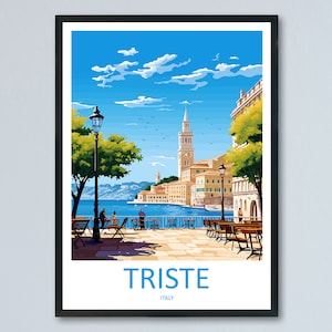 Triste Travel Print Wall Art Triste Wall Hanging Home Décor Triste Gift Art Lovers Italy Art Lover Gift Triste Print Triste Italy Art