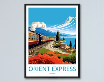 Orient Express Travel Print Wall Art Orient Express Wall Hanging Home Décor Orient Express Gift Art Lovers Europe Art Lover Gift Europe Deco