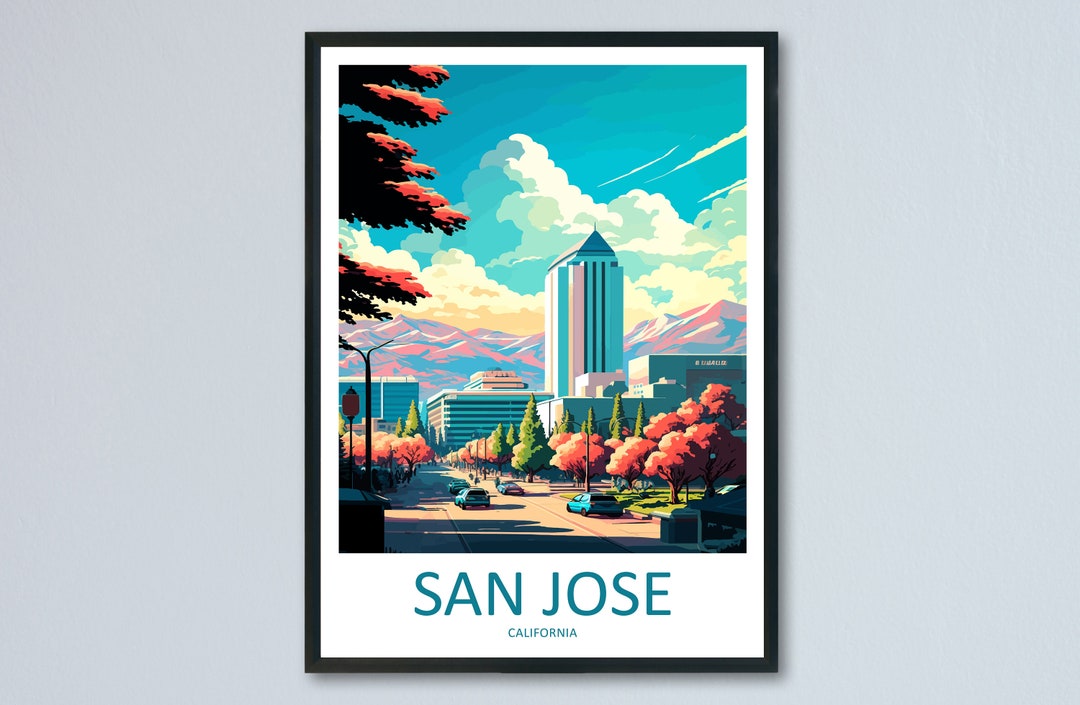 San Jose Travel Print Wall Art San Jose Wall Hanging Home Décor San Jose Gift Art Lovers