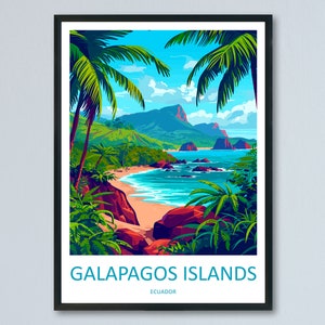 Galápagos Islands Travel Print Wall Art Galápagos Islands Wall Hanging Home Décor Galápagos Islands Gift Art Lovers Ecuador Art Lover Gift