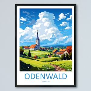 Odenwald Travel Print Odenwald Home Décor Germany Art Print Germany Odenwald Wall Print Gift For Germany Fans