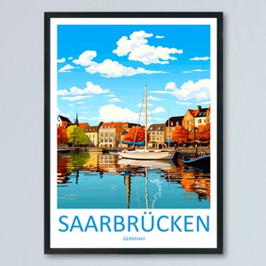 Saarbrücken Travel Print Wall Art Saarbrücken Wall Hanging Home Decor Saarbrücken Gift Art Lovers Wall Art Print Art Saarbrücken Germany