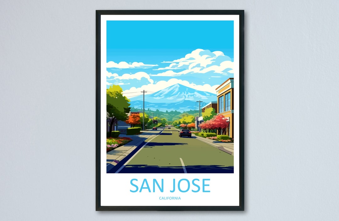 San Jose Travel Print Wall Art San Jose Wall Hanging Home Décor San Jose Gift Art Lovers