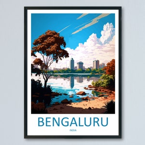 Bengaluru Travel Print Wall Art Bengaluru Wall Hanging Home Décor Bengaluru Gift Art Lovers India Art Lover Gift Bengaluru Wall Décor