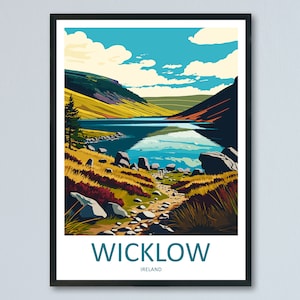 Impressão de Montanhas Wicklow, Decoração de Casa Wicklow, Impressão de Arte Paisagística, Arte de Parede Wicklow para Entusiastas da Irlanda, Presente de Parede para Enfeite, Arte Wicklow Irlanda