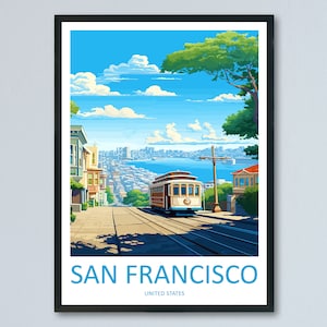 San Francisco Golden Gate Travel Print Wall Art San Francisco Wall Hanging Home Décor San Francisco Gift Art Lovers California Art Lover