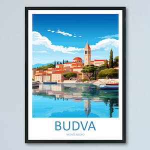 Budva Print Budva Home Décor Landscape Art Print Budva Wall Art for Montenegro Enthusiast Gift Wall Hanging Budva Montenegro Wall Print Art