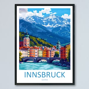 Innsbruck Print Innsbruck Home Decor Landscape Art Print Innsbruck Wall Art for Austria Enthusiast Gift Wall Hanging Innsbruck Austria Print