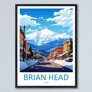 Impressão de viagem de Brian Head, arte de parede, decoração de parede de Brian Head, amantes da arte em Utah, presente para amantes da arte