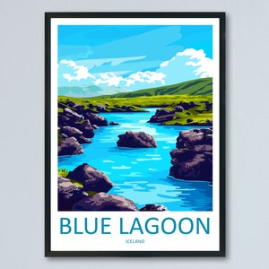 Blue Lagoon Travel Print Wall Art Blue Lagoon Wall Hanging Home Décor Blue Lagoon Gift Art Lovers Iceland Art Lover Gift Blue Lagoon Decor
