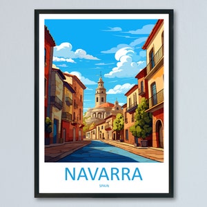 Navarra Travel Print Wall Art Navarra Wall Hanging Home Décor Navarra Gift Art Lovers Spain Art Lover Gift Navarra Print Spain Art