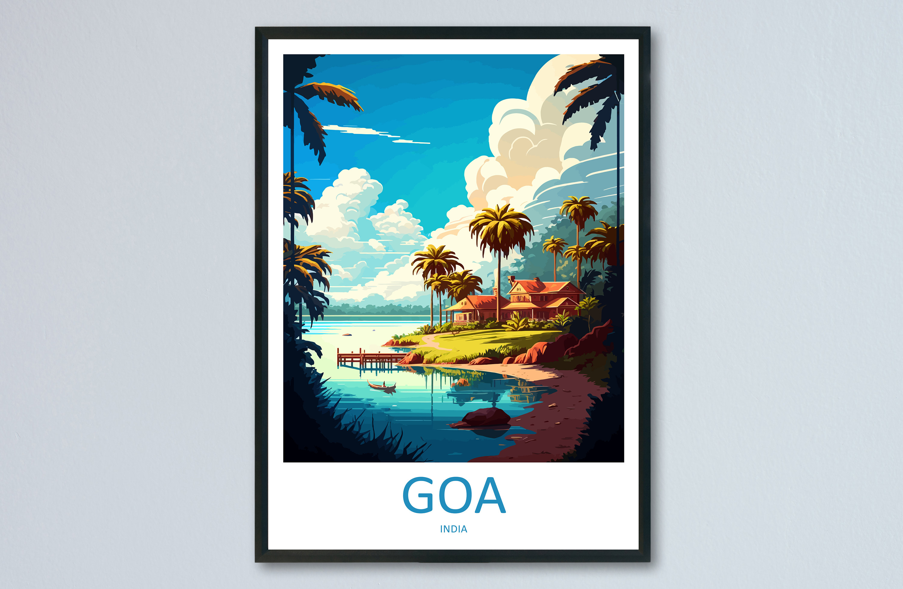 Goa Travel Print Wall Art Goa Wall Hanging Home Décor Goa Gift Art Lovers India Art Lover Gift Wall Décor