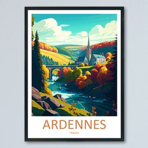 Ardennes Print Ardennes Home Décor France Art Print Ardennes Wall Print For France Gift Wall Hanging Ardennes France Home Decor Ardennes Art