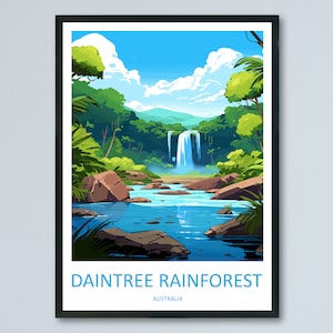 Daintree Rainforest Travel Print Wall Art Daintree Wall Hanging Home Décor Daintree Gift Art Lovers Wall Art Australia Poster Deco Gift