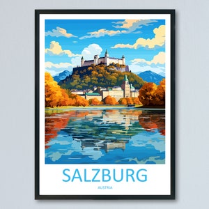 Salzburg Print Salzburg Home Décor Cityscape Art Print Salzburg Wall Art for Travel Enthusiast Gift Wall Hanging Salzburg Austria Poster Art