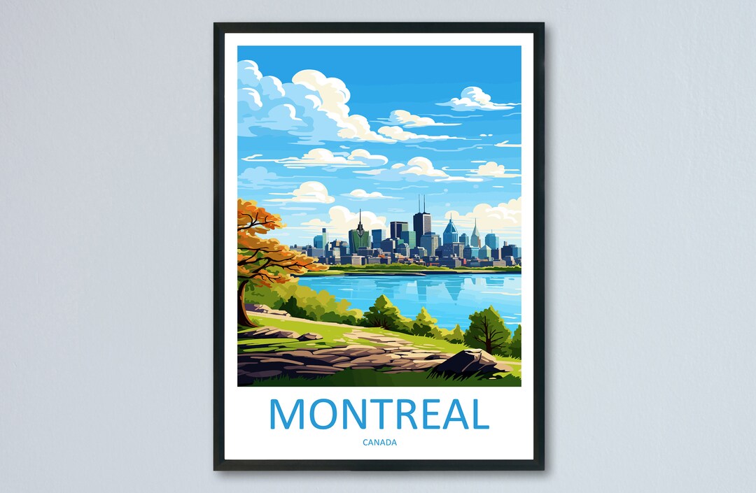 Montreal Travel Print Wall Art Montreal Wall Hanging Home Décor