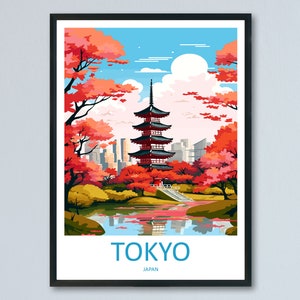 Impresión de viaje a Japón, arte de pared, colgante de pared de Japón, decoración del hogar, regalo de Japón, amantes del arte, regalo para amantes del arte de Tokio, regalo de viaje a Tokio