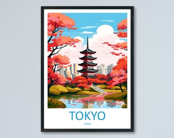 Japan Travel Print Wall Art Japan Wall Hanging Home Décor Japan Gift Art Lovers Tokyo Art Lover Gift Tokyo Travel Gift