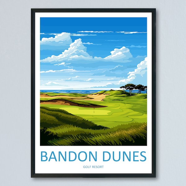 Bandon Dunes Golf Wall Art Etsy