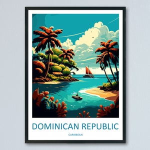 Dominican Republic Travel Print Wall Art Dominican Republic Wall Hanging Home Décor Dominican Republic Gift Art Lovers Wall Art Caribbean