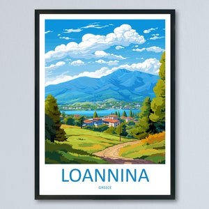 Loannina Travel Print Wall Art Loannina Greece Wall Hanging Home Decoration Loannina Gift Art Lovers Wall Art Print Loannina Greece Wall Art