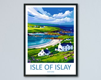 Isle Of Islay Travel Print Wall Art Isle Of Islay Wall Hanging Home Décor Isle Of Islay Gift Art Lovers Scotland Art Lover Gift Isle Poster
