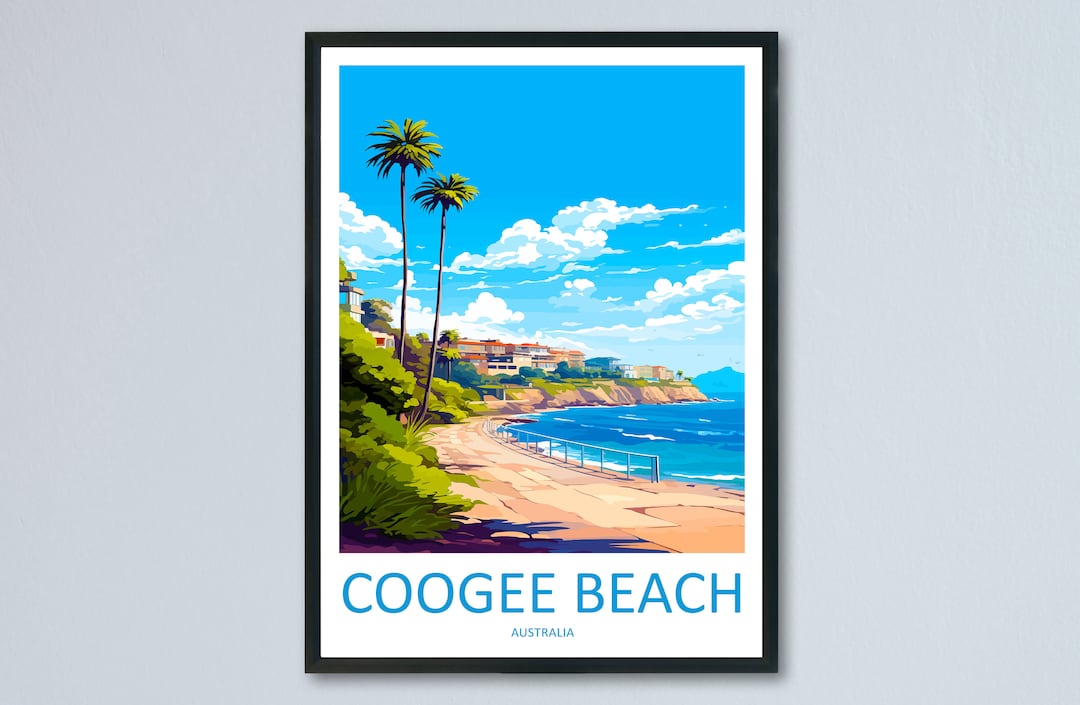 Coogee Beach Travel Print Wall Art Coogee Beach Wall Hanging Home Décor