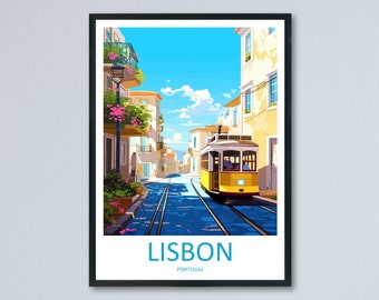 Lisbon Travel Print Wall Art Lisbon Wall Hanging Home Décor Lisbon Gift Art Lovers Portugal Art Lover Gift Lisbon Poster