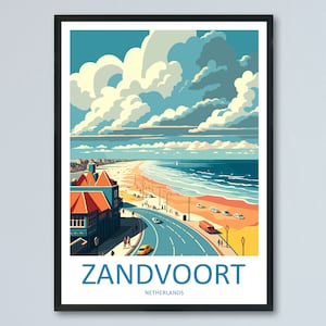 Zandvoort Travel Print Wall Art Zandvoort Wall Hanging Home Decoration Zandvoort Gift Art Lovers Wall Art Print Art Zandvoort Wall Hanging