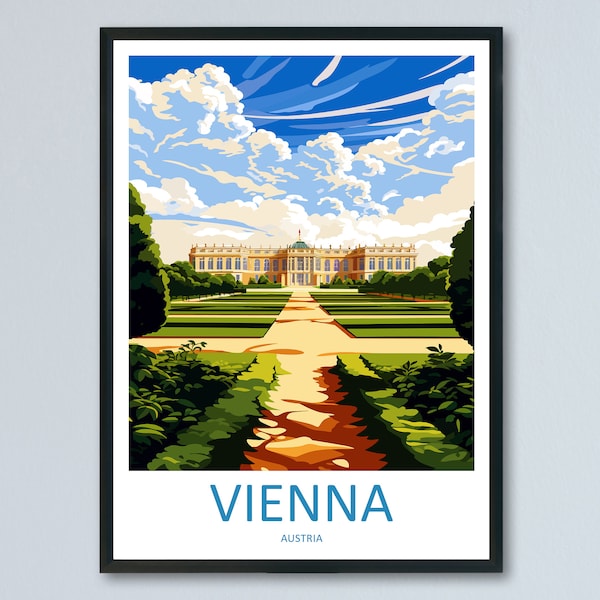 Wien Reise Print Wand Kunst Wien Wandbehang Home Décor Wien Geschenk Kunstliebhaber Österreich Kunstliebhaber Geschenk Wien Reise Poster