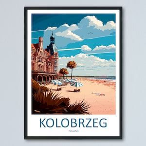 Kolobrzeg Travel Print Wall Art Kolobrzeg Wall Hanging Home Décor Kolobrzeg Gift Art Lovers Poland Art Lover Gift Kolobrzeg Travel Wall Art