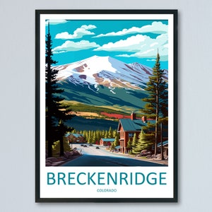 Breckenridge Travel Print Wall Art Breckenridge Wall Hanging Home Décor Breckenridge Gift Art Lovers Colorado Art Lover Gift