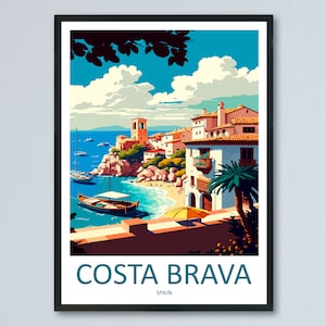 Costa Brava Travel Print Wandkunst Costa Brava Wandbehang Home Décor Costa Brava Geschenk Kunstliebhaber Spanien Kunstliebhaber Geschenk Costa Brava Kunstdruck